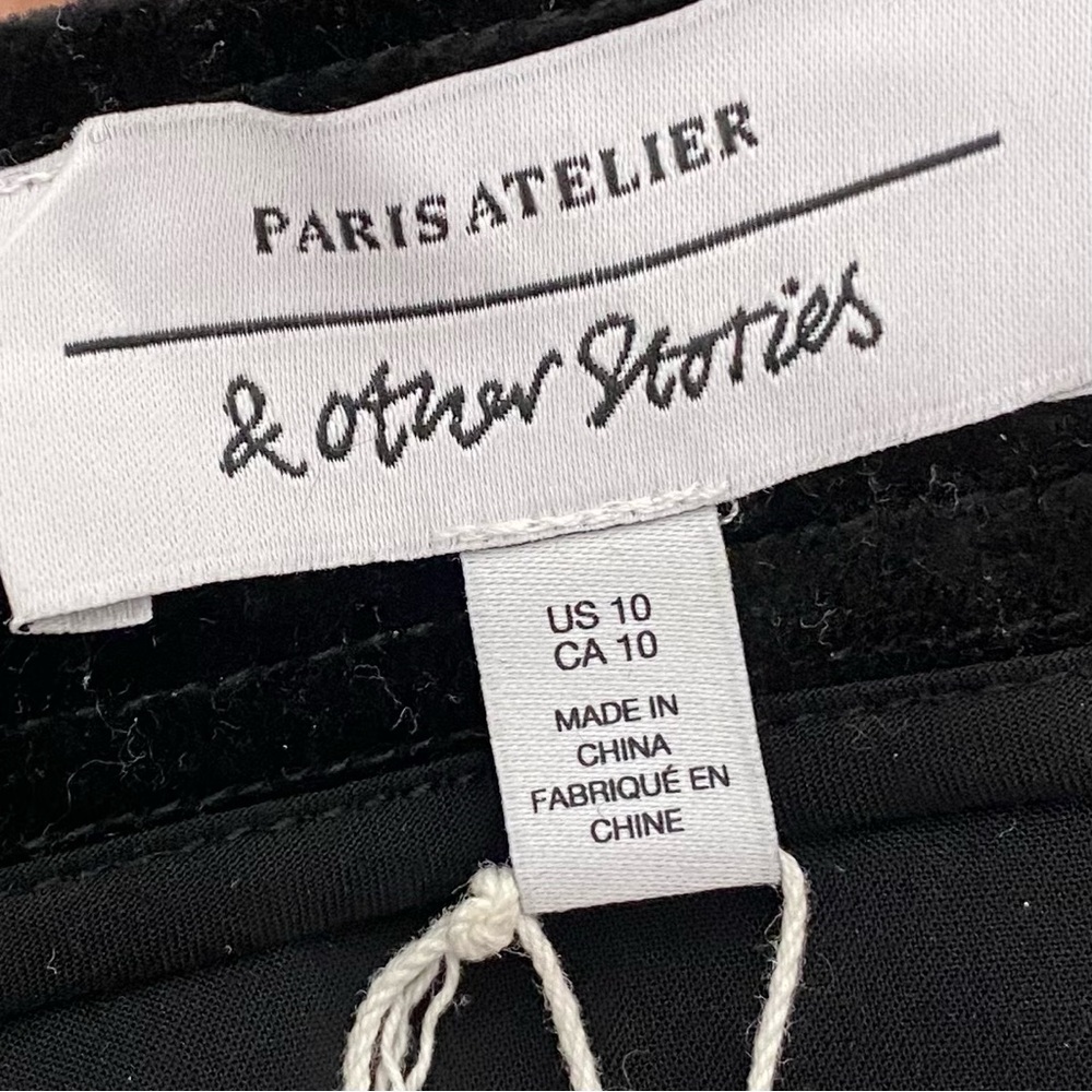 & Other Stories Four Leaf Clover Velvet Skirt - Picture 4 of 6